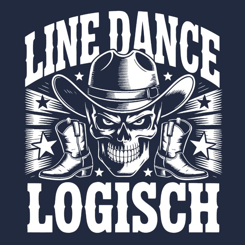 Line Dance Schädel Western Boots