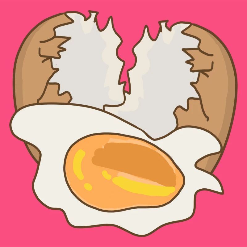Mirror with eggshell
