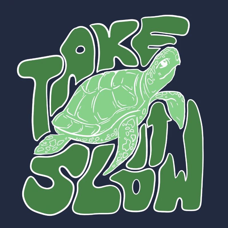 Take It Slow Turtle – Relaxed Ocean Vibes Design