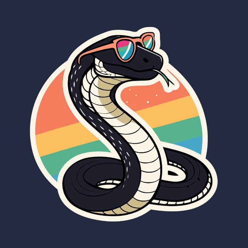 Retro Rainbow Cobra