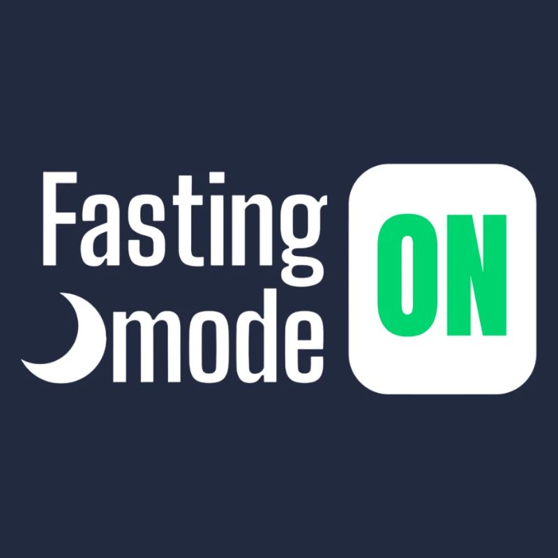 Fasting mode ON text design