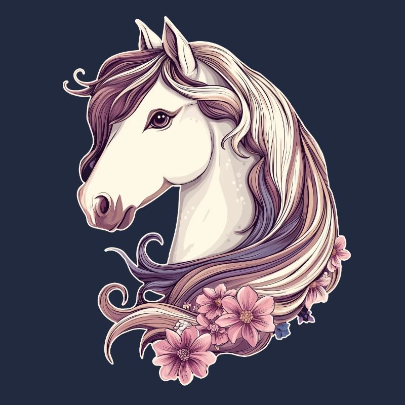 Pferd mit Blumen