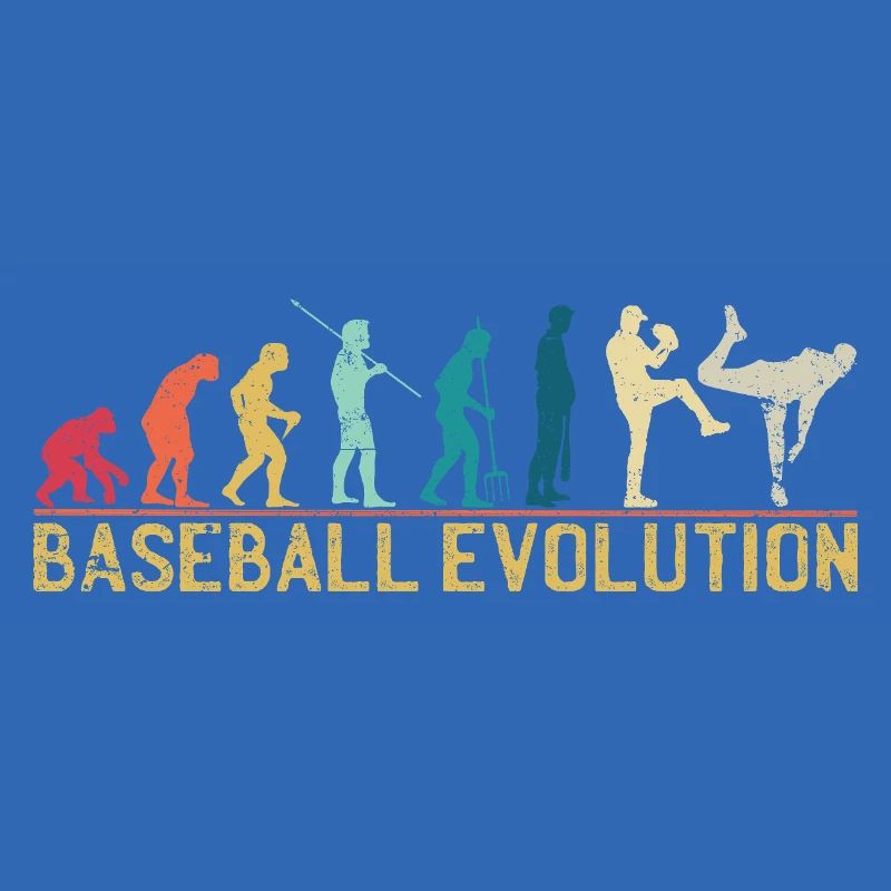 Baseball Evolution Illustration
