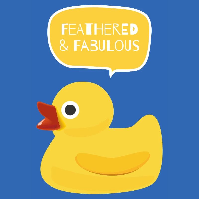 Conception de canard à plumes et fabuleuse