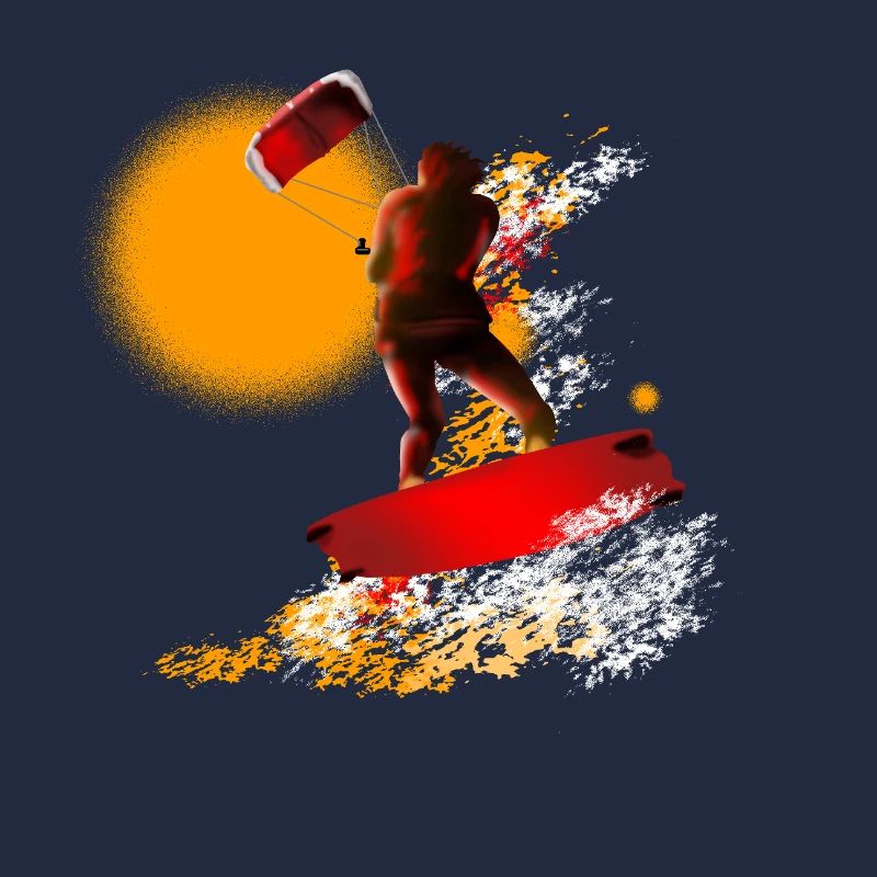 Kite Surfer Farbexplosion Print