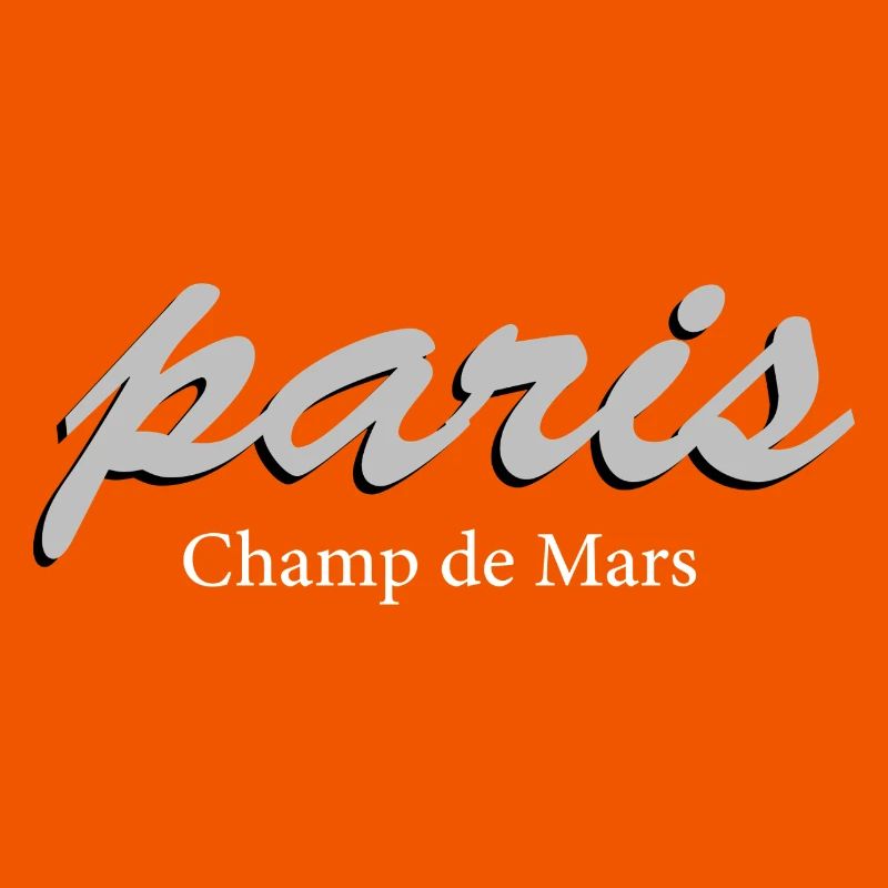 Paris Champ de Mars Vintage Script