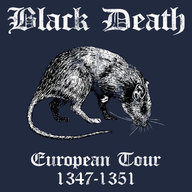 SATIRISCHES HALLOWEEN DESIGN: BLACK DEATH
