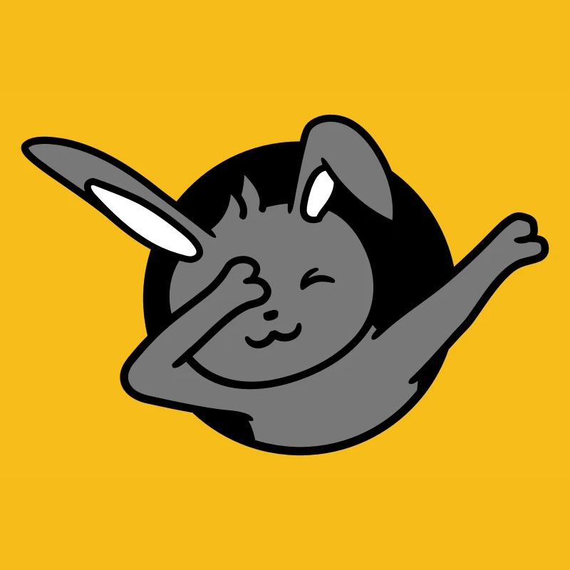 Bunny Dabbing Dab Dance Pose Dancing Hole Party Fun