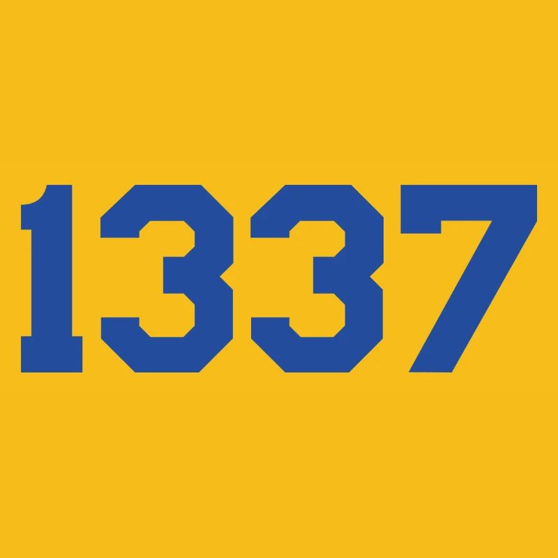 1337 – Blue Text Design