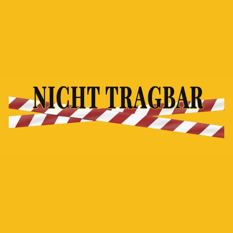 Nicht tragbar – schwarzer Humor Statement Design