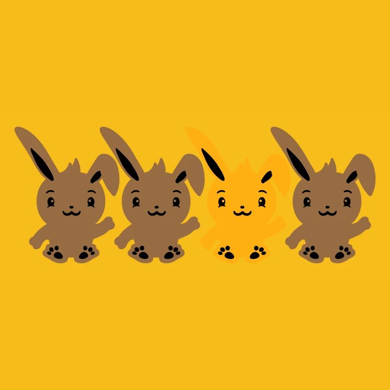 4 Bunny Friends Différence Soyez différent