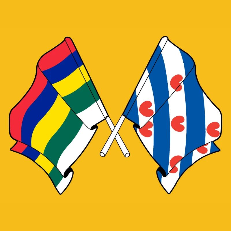 Drapeaux croisés de Terschelling et Frise