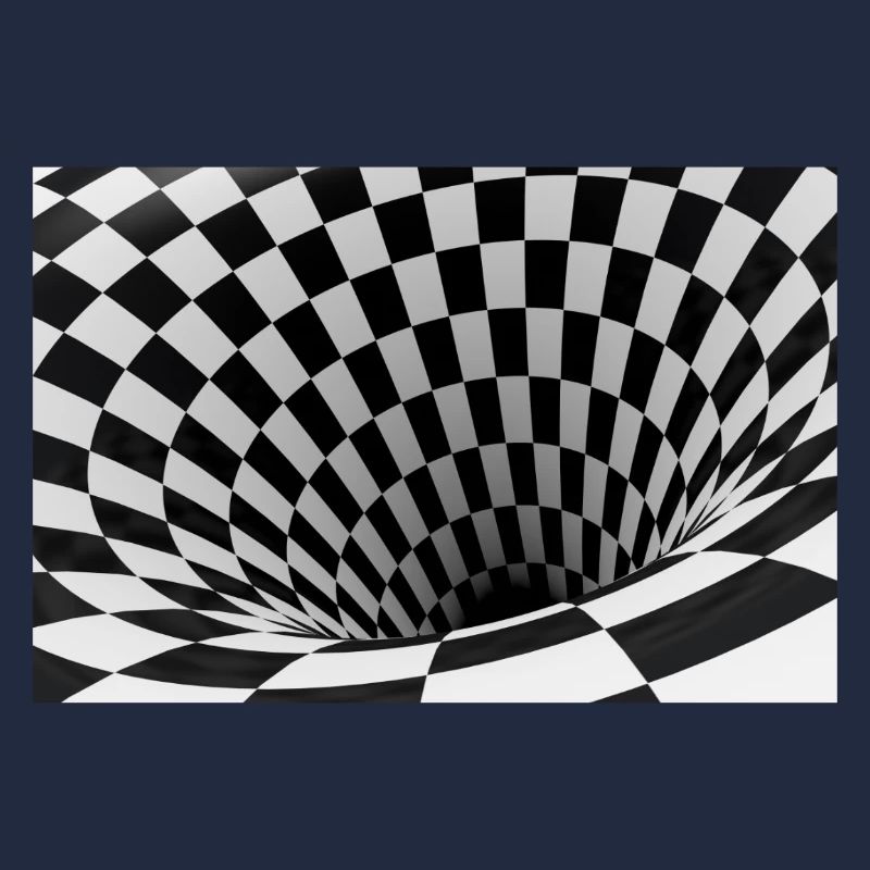 Black and white checkerboard vortex