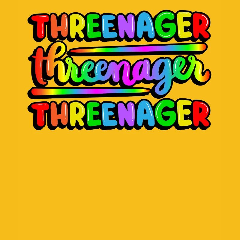 Threenager Kid 3. Geburtstag Regenbogen Spektrum
