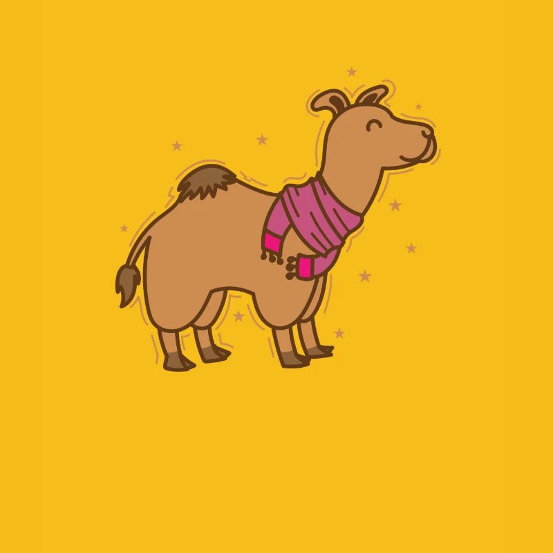 Camel Dromedary with Scarf Dromedary