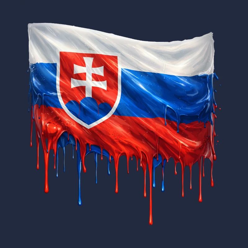 Flagge Slowakei Farbklecks