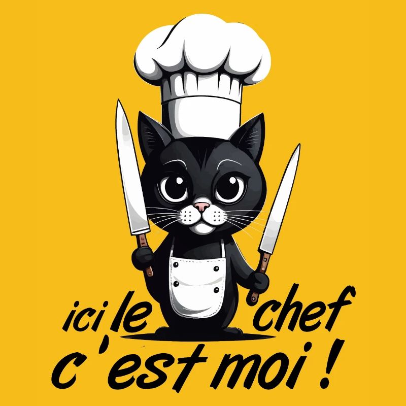 I'm the chef here! Cat Humor Chef Kitchen