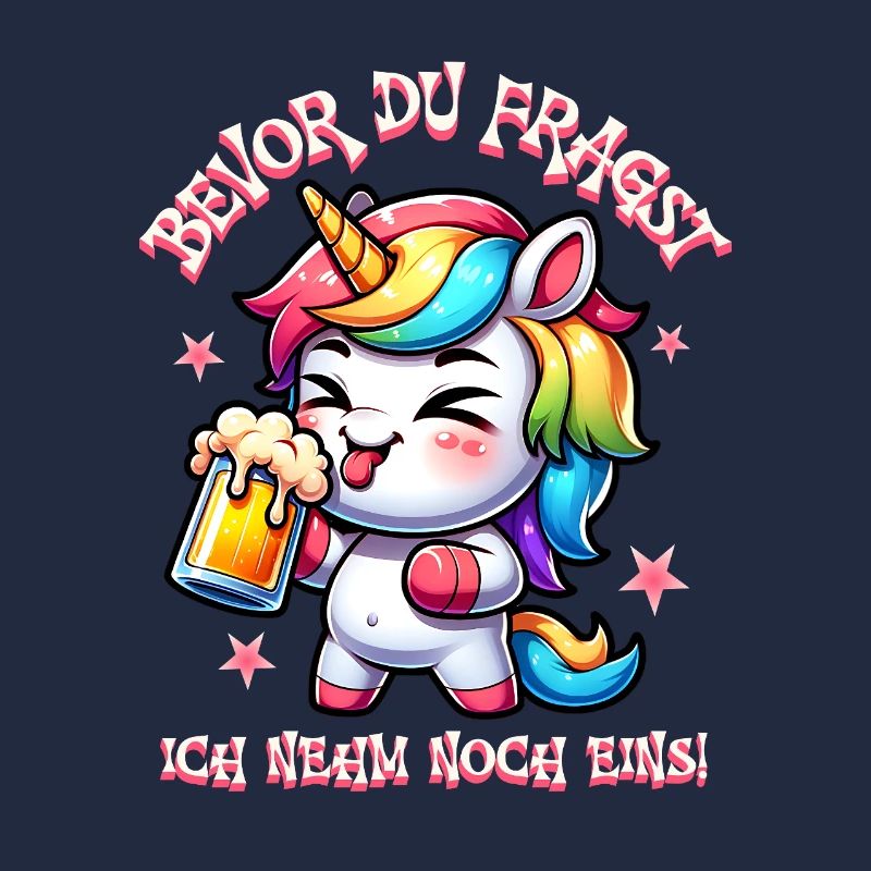 Buntes Einhorn Bier Feier