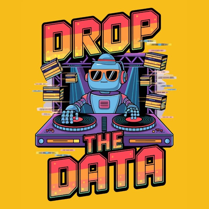 Drop the Data DJ Robot Techno Design