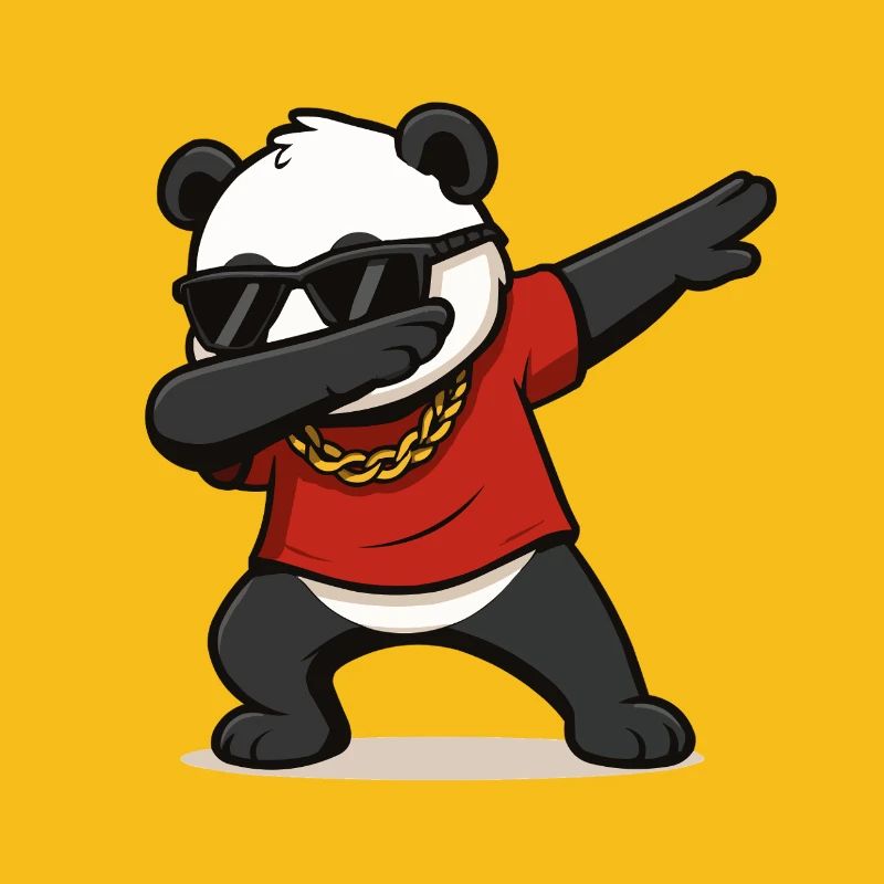 panda dabbing comic