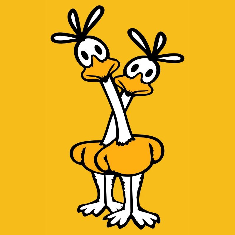 2 Road Runner Couple Coucou Oiseau Long Cou