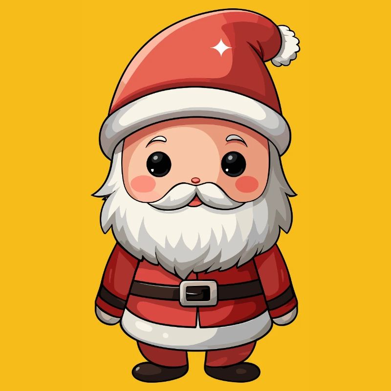Chibi Santa Cheer Illustration