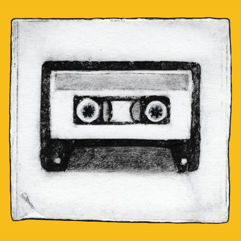 Cassette - hand carved artwork