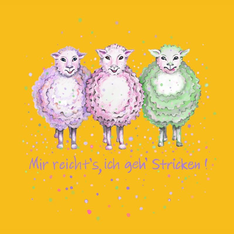 3 sheep " I'm enough knitting ! "