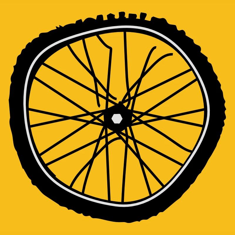 A broken bicycle tire