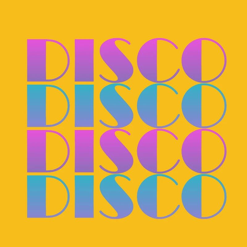 Lebendiges Disco-Textmuster-Design