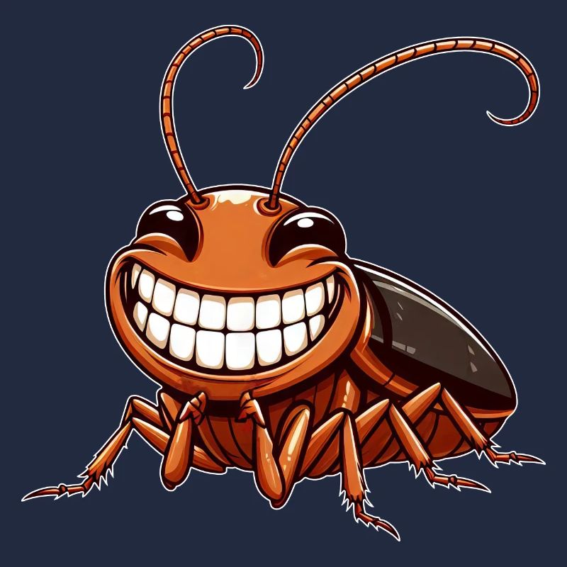 Mignon cafard cafard dessin animé bande dessinée