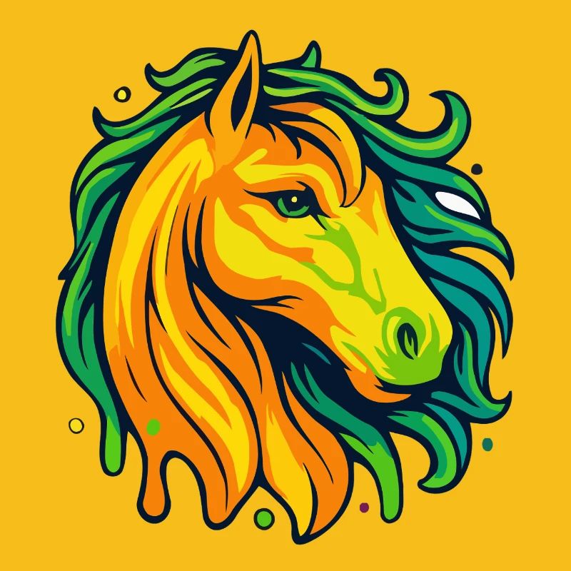 Neon Pferdekopf