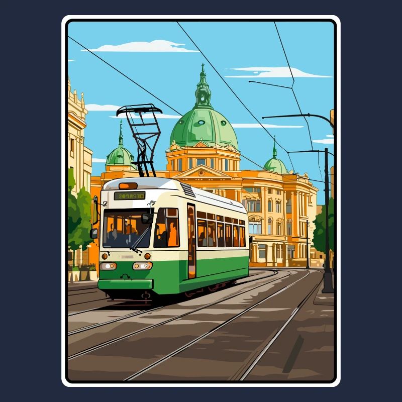 Sofia Bulgaria Historic Tramway Elegant Cityscape