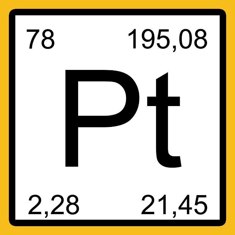Platinum Pt Element Typog
