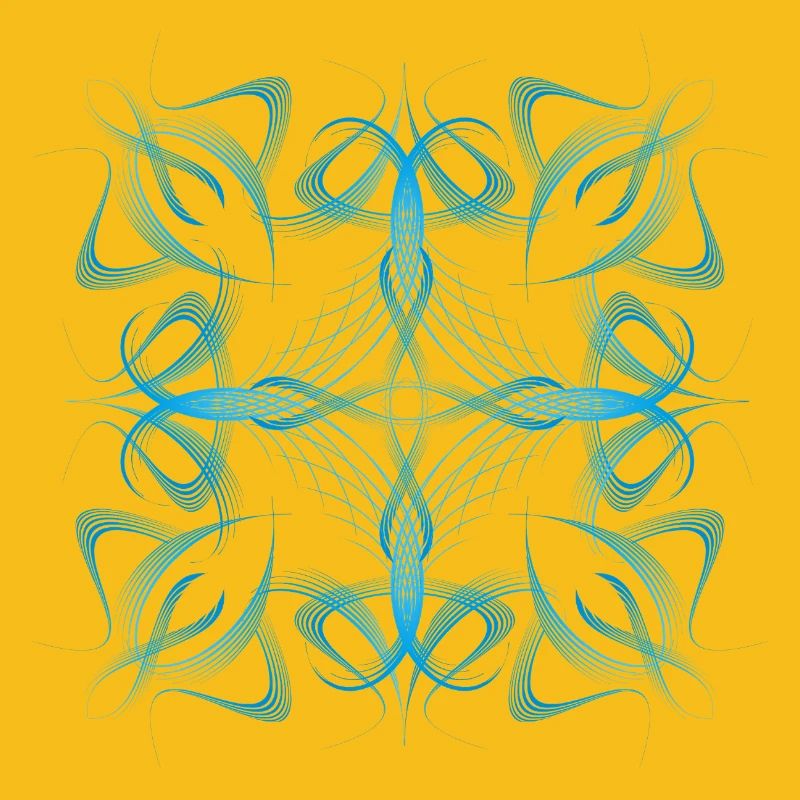 Delicate dynamic blue line pattern