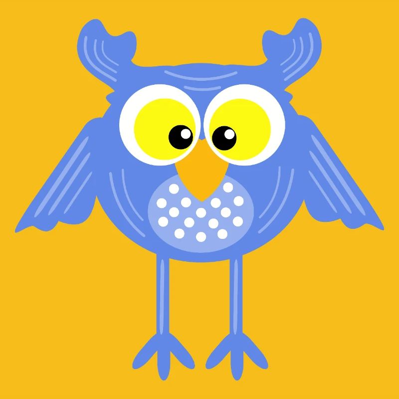 Blue Owl with Dots