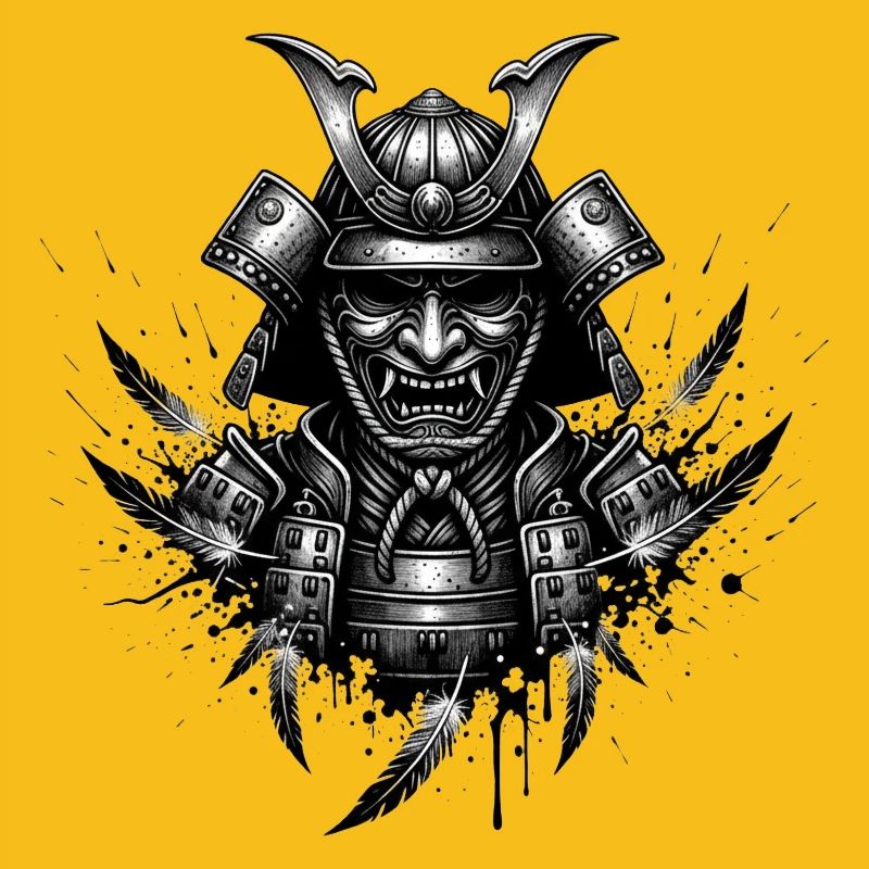 Shadow Samurai Ink Mask Design