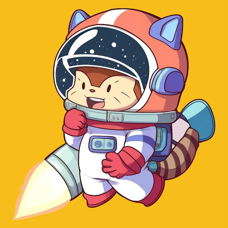 Cat astronaut in space suit
