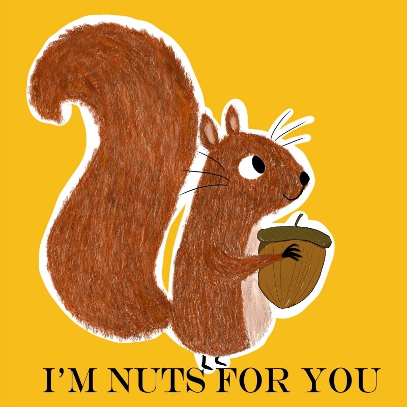 Eichhörnchen mit Eichel