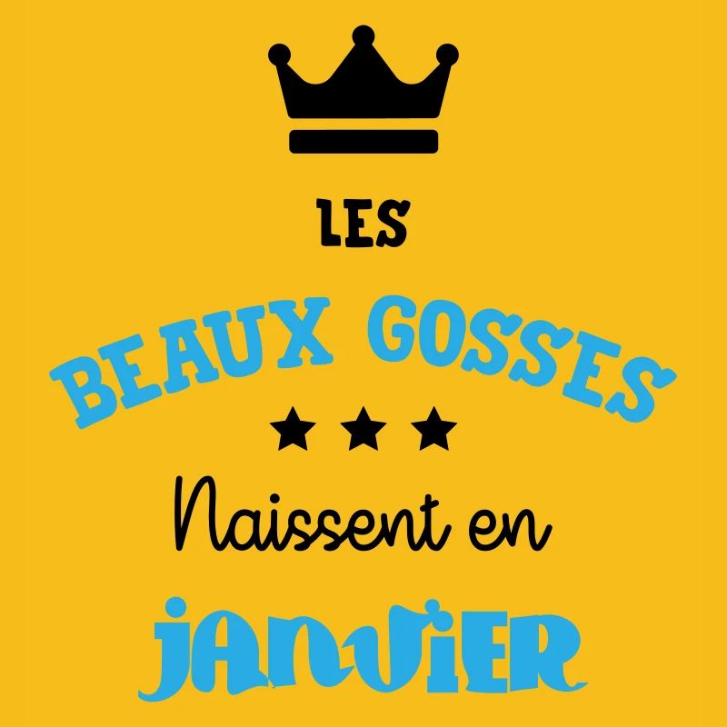 Cadeau naissance bébé garçon Janvier Beaux Gosses