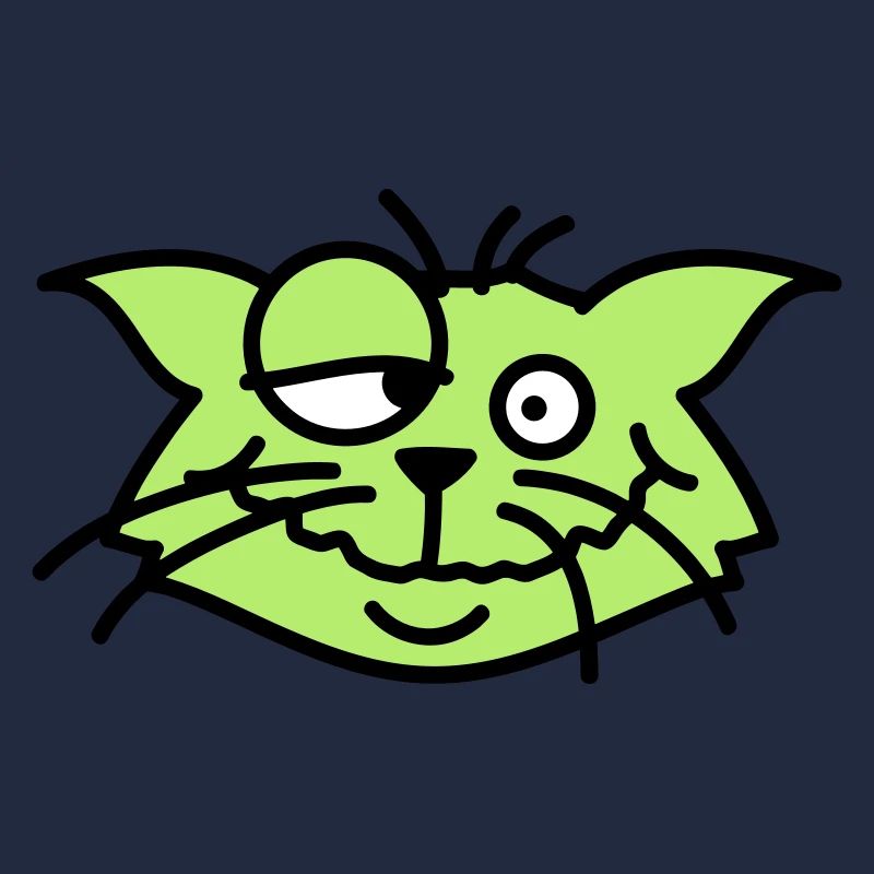 Confused Cat Squints Funny Crazy Grimace