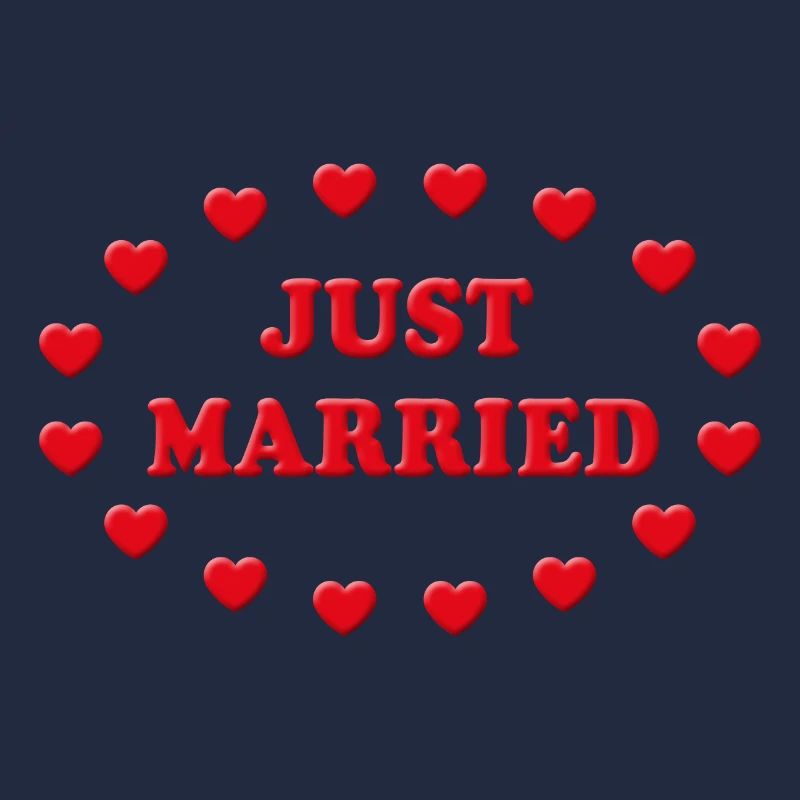 Just Married Coeurs (Mariage / Noce)