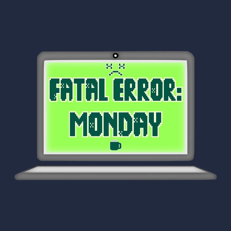Fatal Error I Hate Mondays Geek Tech Sarcastic