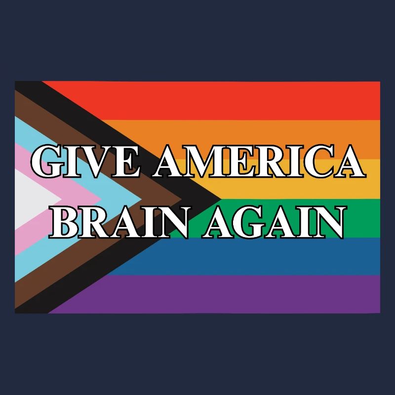 Give America Brain Again Progress Pride Flag