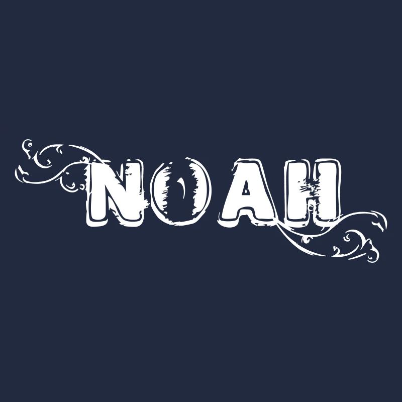 Lettrage NOAH décoré de graphiques vectoriels
