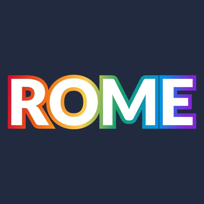ROME PRIDE Regenbogentext