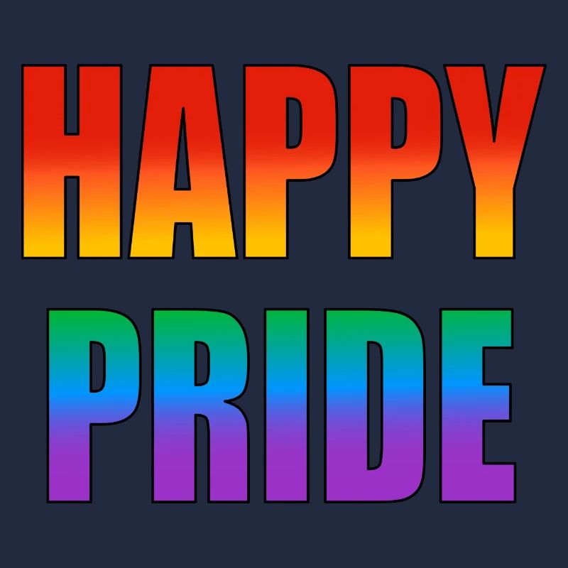 Happy Pride Regenbogen-Text