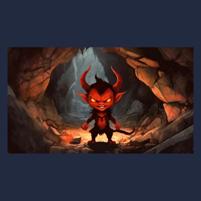evil devil - young cute little monsters