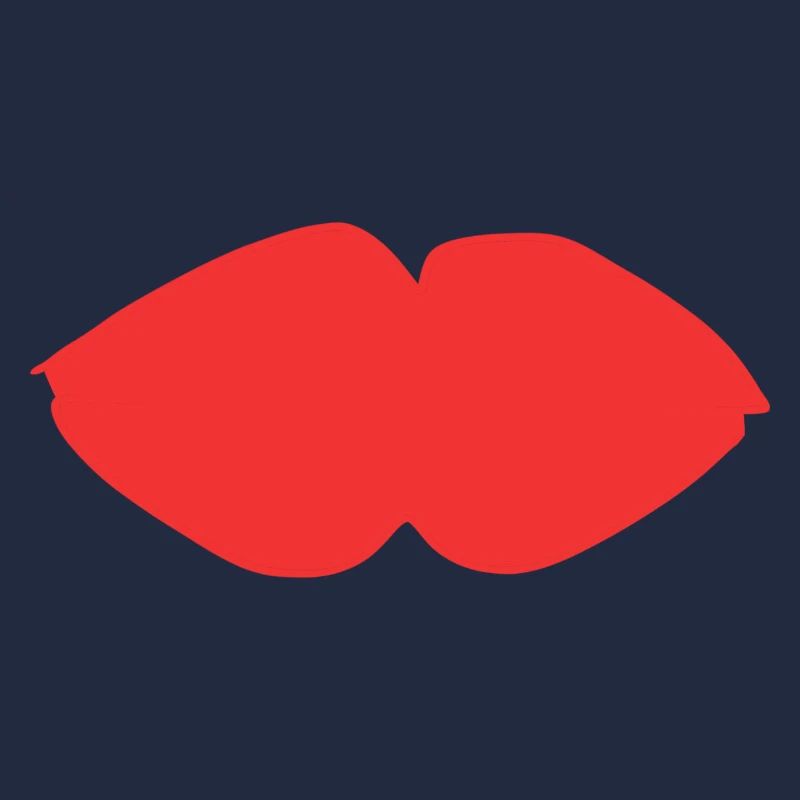 Lippen Lippe Symbol rot