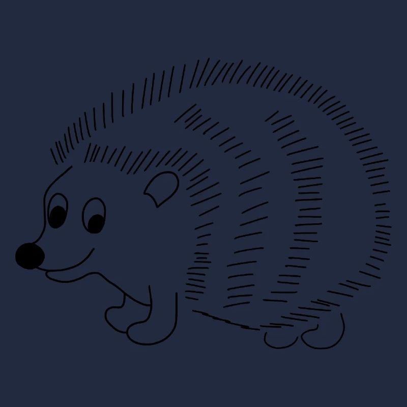 Igel - Grafik in schwarz-weiss